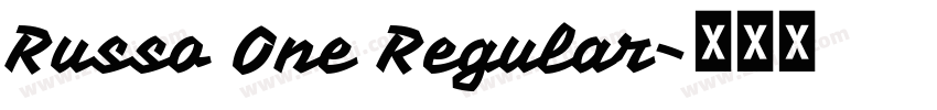 Russo One Regular字体转换